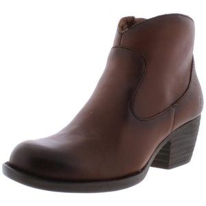 Born Carmel Leather ANKLE boots Size 7.5